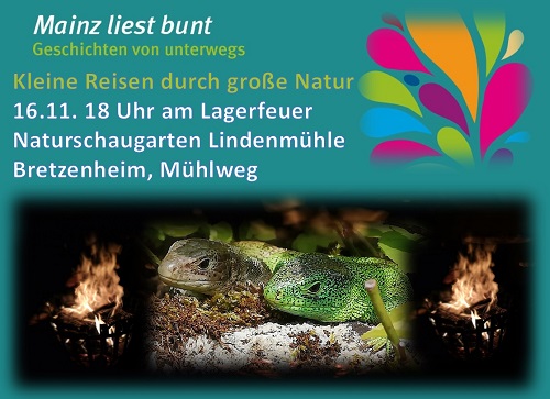 Mainz liest bunt - Im Naturschaugarten Lindenmühle